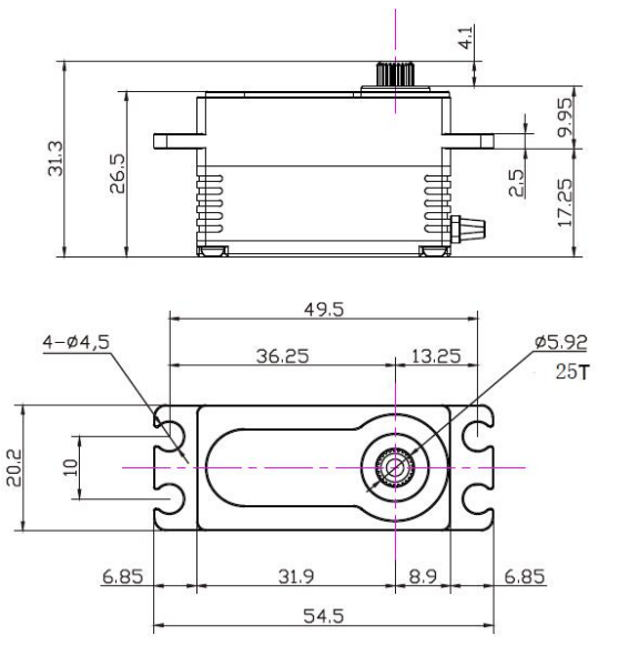 Reefs 299:LP Low Profile Racing Servo