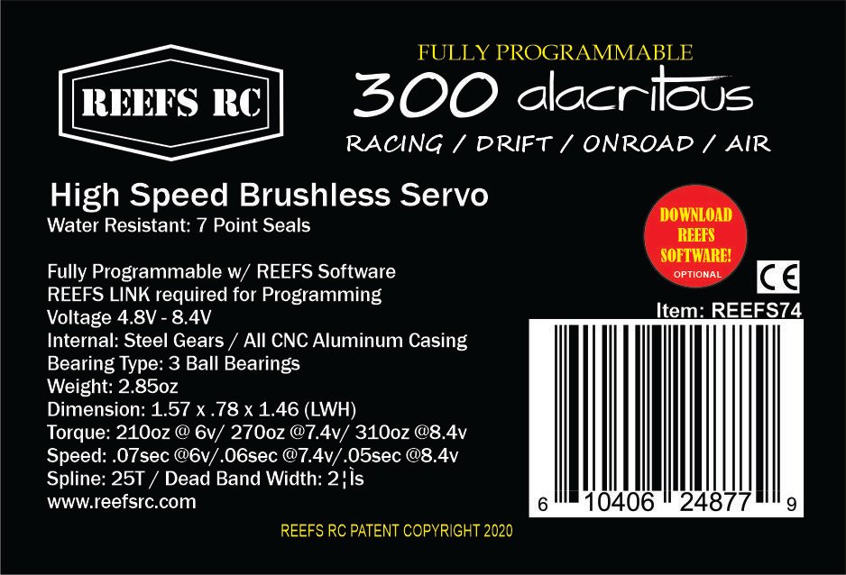 Reefs 300 Alacritous Brushless Servo