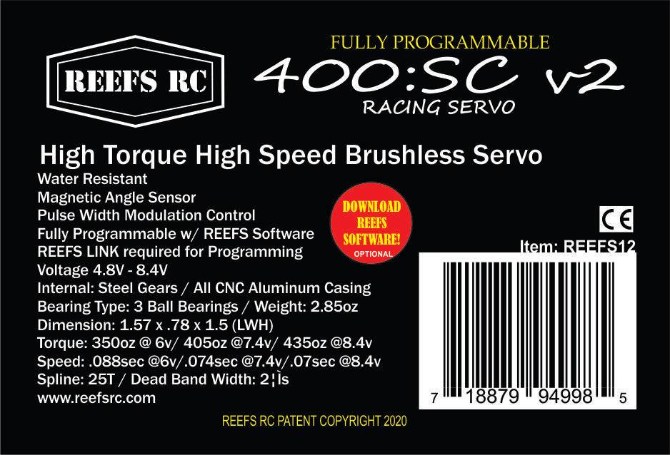 Reefs 400:SC V2 Racing Servo