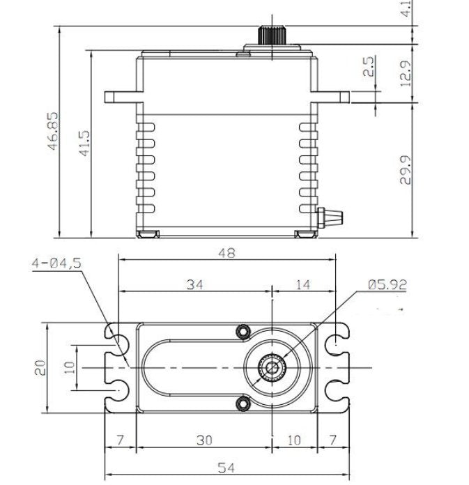 Reefs RC TRIPLE 8 4S Direct Power Servo