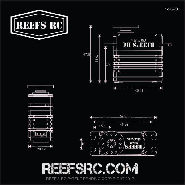 Reefs RC Triple5 V2 High Torque Servo